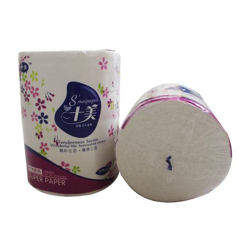 十美卫生纸 2000g/10卷/提 厂家直销 大卷纸 ,纸质柔软 纯木浆卫生纸
